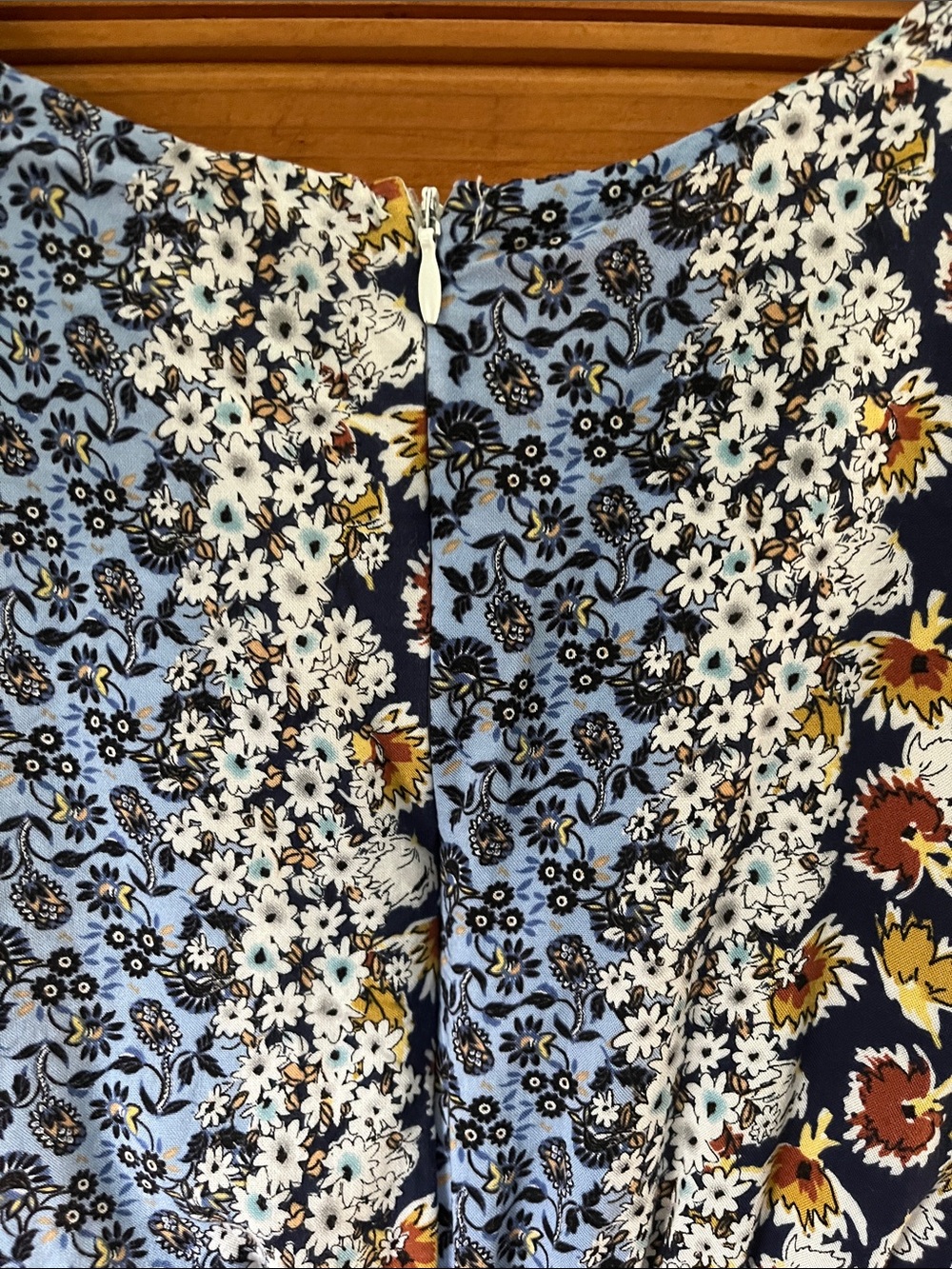 Roolee Blue Floral Patchwork Midi Dress - Picture 6 of 10
